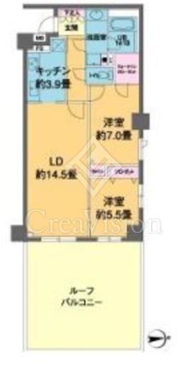 カスタリア高輪　209号室　間取り
