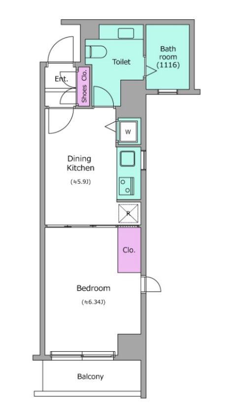 レジディア日本橋人形町　302号室　間取り