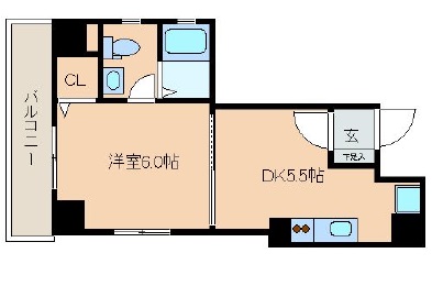 レジディア日本橋人形町　201号室　間取り