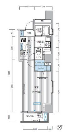 ベルテンポ赤坂　502号室　間取り