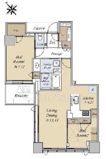 スカイフォレストレジデンス　タワー&スイート　5F3号室　間取り