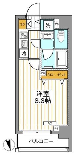 DIPS新宿御苑　603号室　間取り