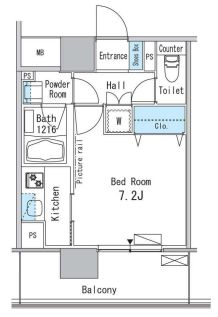 パークフラッツ芝浦　302号室　間取り