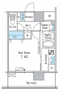 パークフラッツ芝浦　308号室　間取り