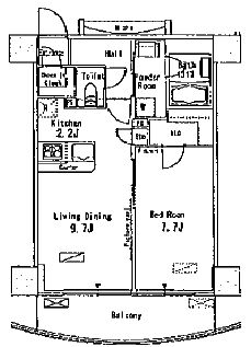 パークフラッツ芝浦　505号室　間取り