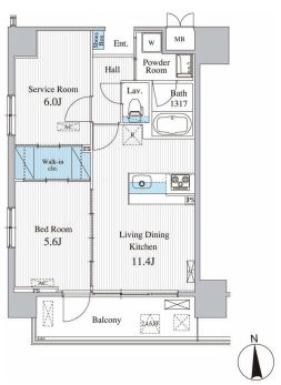 ザ マグノリアガーデン恵比寿　802号室　間取り