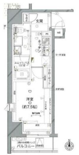 グランドコンシェルジュ神楽坂α　802号室　間取り