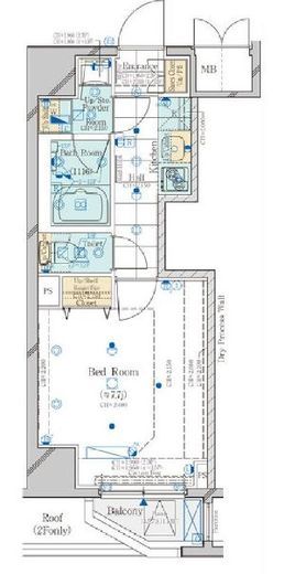 コンシェリア新橋マスターズヴィラ　1105号室　間取り