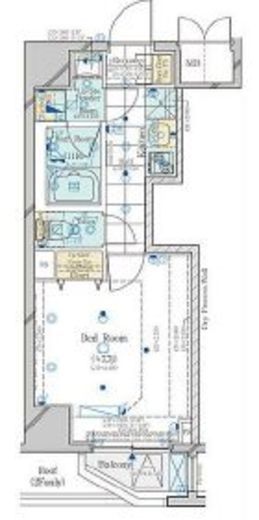 コンシェリア新橋マスターズヴィラ　705号室　間取り
