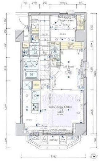 コンシェリア新橋マスターズヴィラ　1403号室　間取り