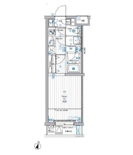 プレミアムキューブ飯田橋#mo　112号室　間取り