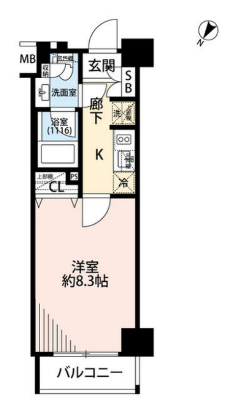 プレール・ドゥーク日本橋　603号室　間取り