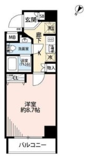 プレール・ドゥーク日本橋　305号室　間取り