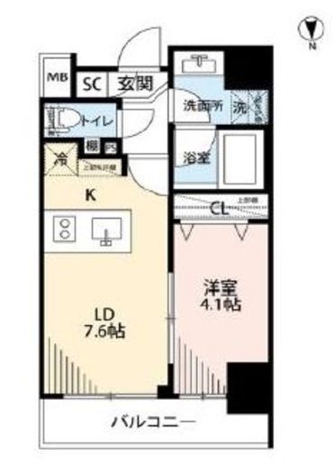 プレール・ドゥーク秋葉原3　301号室　間取り