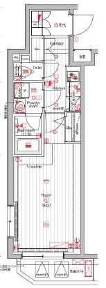 THE HOUSE 赤坂檜町　409号室　間取り