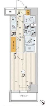 スカイコートパレス月島　302号室　間取り