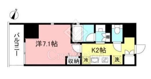 プライムメゾン初台　1101号室　間取り