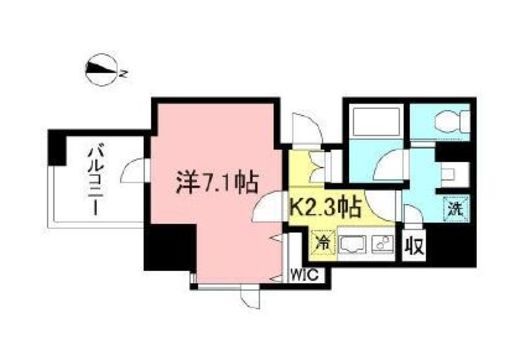 プライムメゾン初台　1208号室　間取り