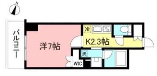 プライムメゾン初台　1404号室　間取り