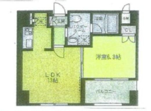 リブレ東新宿　1701号室　間取り