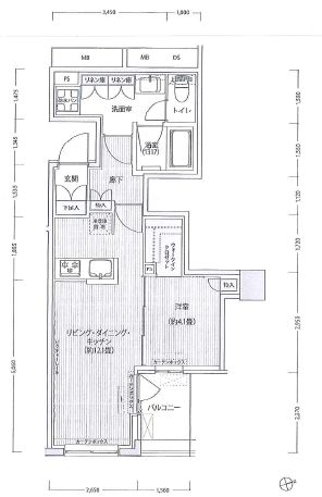 RODIA日本橋茅場町　405号室　間取り
