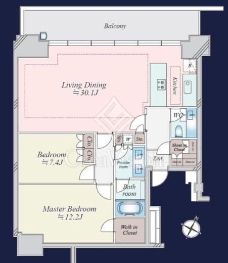 東京ガーデンテラス紀尾井町 住宅棟　905号室　間取り