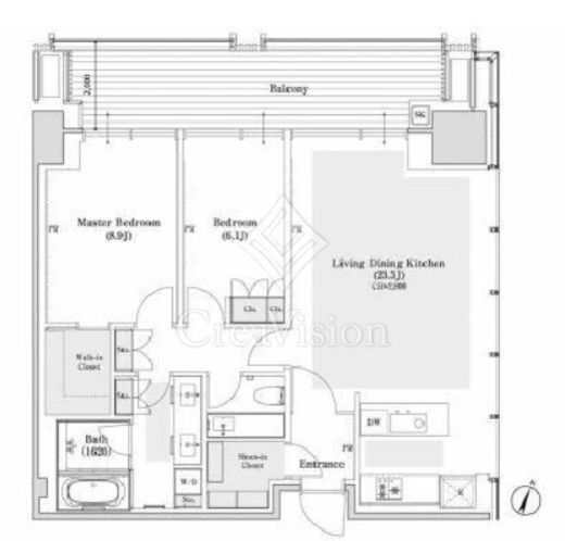 東京ガーデンテラス紀尾井町 住宅棟　7F7号室　間取り