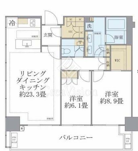東京ガーデンテラス紀尾井町 住宅棟　1606号室　間取り