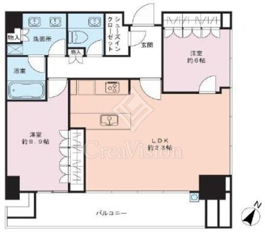 東京ガーデンテラス紀尾井町 住宅棟　9F2号室　間取り