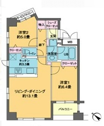カスタリア茅場町　301号室　間取り