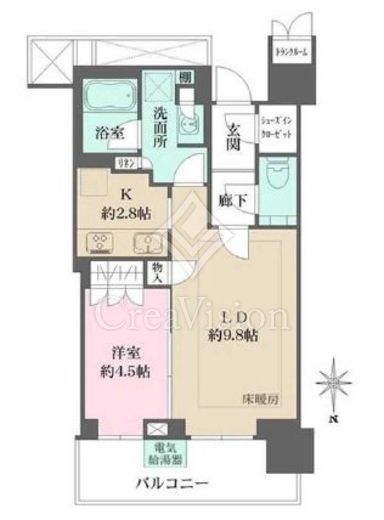 ザ・パークハウス晴海タワーズ ティアロレジデンス　1319号室　間取り