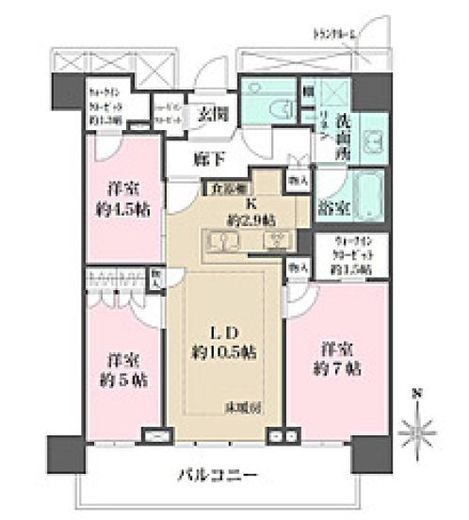 ザ・パークハウス晴海タワーズ ティアロレジデンス　3609号室　間取り