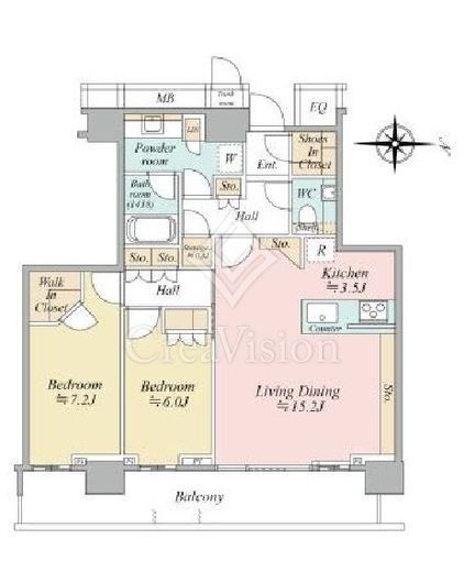 ザ・パークハウス晴海タワーズ ティアロレジデンス　3613号室　間取り