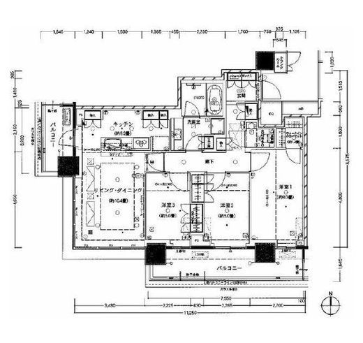 ザ・パークハウス晴海タワーズ ティアロレジデンス　36F6号室　間取り