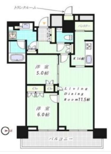 ザ・パークハウス晴海タワーズ ティアロレジデンス　3814号室　間取り