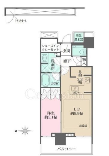 ザ・パークハウス晴海タワーズ　ティアロレジデンス　3103号室　間取り