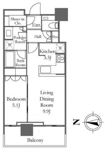 ザ・パークハウス晴海タワーズ ティアロレジデンス　3103号室　間取り