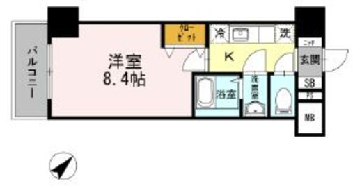 JP noie 早稲田 (ジェーピーノイエ早稲田)　310号室　間取り