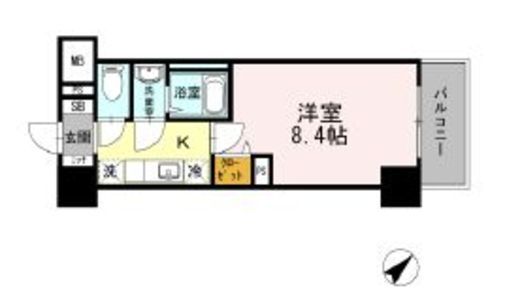 JP noie 早稲田 (ジェーピーノイエ早稲田)　702号室　間取り