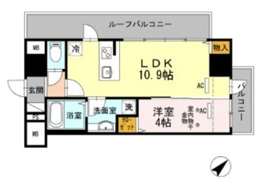 JP noie 早稲田 (ジェーピーノイエ早稲田)　705号室　間取り