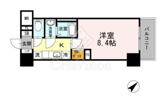 JP noie 早稲田 (ジェーピーノイエ早稲田)　604号室　間取り