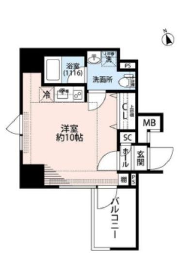 プレール・ドゥーク東新宿3　706号室　間取り