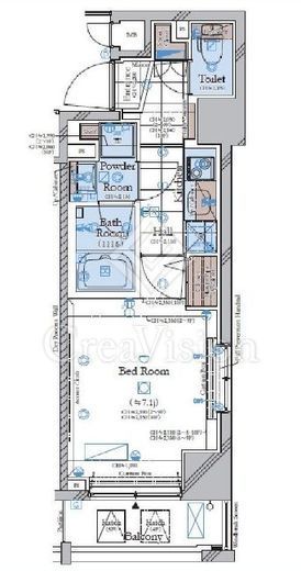コンシェリア南麻布 ＜ＴＯＫＹＯ ＰＲＥＭＩＵＭ＞　W501号室　間取り