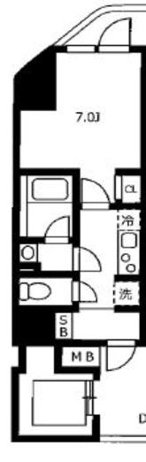 ハーモニーレジデンス浜松町　1501号室　間取り