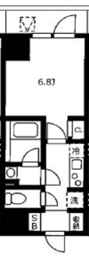 ハーモニーレジデンス浜松町　702号室　間取り