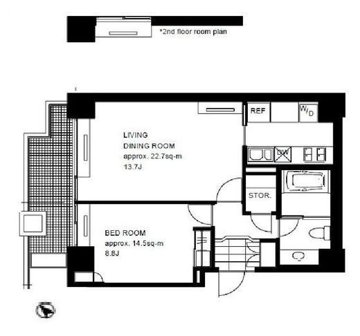 城山トラストコート　W201号室　間取り