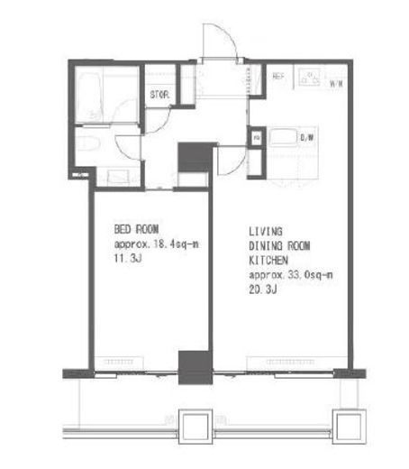 城山トラストコート　W502号室　間取り
