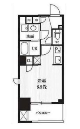 PEAKS神田　302号室　間取り