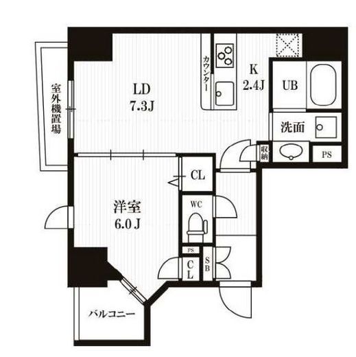 PEAKS神田　401号室　間取り