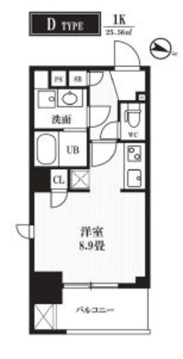 PEAKS神田　602号室　間取り